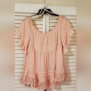 Joseph Ribkoff Light Pink Top Size Large